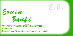 ervin banfi business card